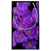 Petit Sac Cadeau Beau Crocus de printemps violet Floral (Dos)