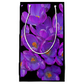 Petit Sac Cadeau Beau Crocus de printemps violet Floral (Devant)