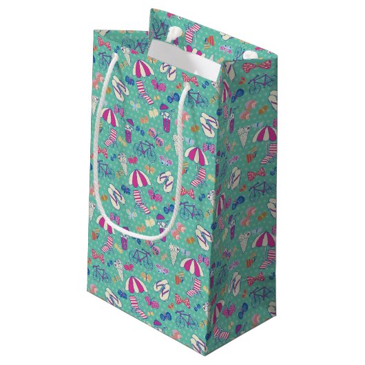 Petit Sac Cadeau Beau motif avec des éléments d'été (Dos Angle)