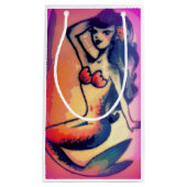 Petit Sac Cadeau beauté foncé-haired de sirène (Devant)