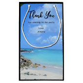 Petit Sac Cadeau Beautiful Turquoise Tropical Beach Thank You (Dos)