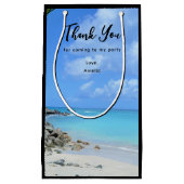 Petit Sac Cadeau Beautiful Turquoise Tropical Beach Thank You (Devant)