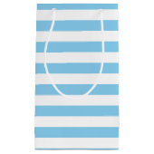 Petit Sac Cadeau Bébé Bleu et Blanc Grandes Dimensions horizontales (Devant)