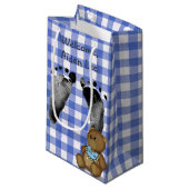 Petit Sac Cadeau Bébé Garçon Bleu Ours (Devant Angle)
