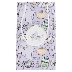 Petit Sac Cadeau Bébé mignon Halloween avec Citrouilles, chauves-so