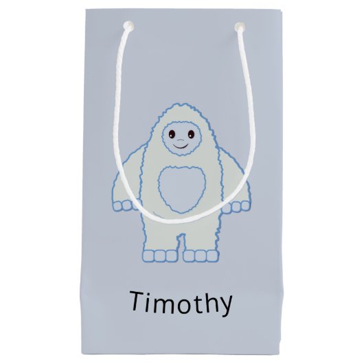 Petit Sac Cadeau Bébé mignon Yeti (Devant)