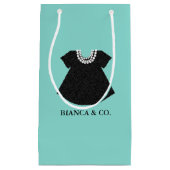 Petit Sac Cadeau BÉBÉ Petite robe noire Fête de Tiara (Devant)