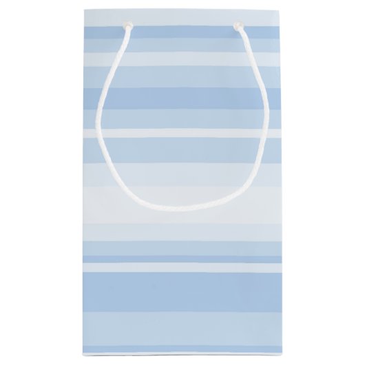 Petit Sac Cadeau Bébé rayures bleues (Dos)