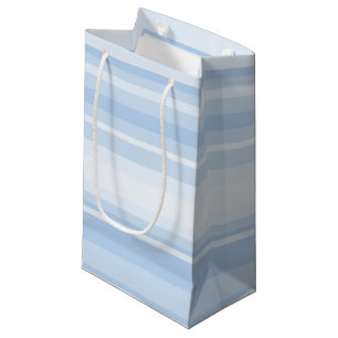 Petit Sac Cadeau Bébé rayures bleues