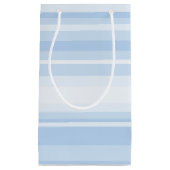 Petit Sac Cadeau Bébé rayures bleues (Devant)