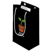 Petit Sac Cadeau Beleaf En Vous-Même Drôle Plante Pun Dark BG (Devant Angle)