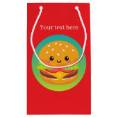 Petit Sac Cadeau Belle fête hamburger personnalisable (Dos)
