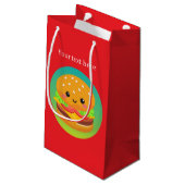 Petit Sac Cadeau Belle fête hamburger personnalisable (Dos Angle)
