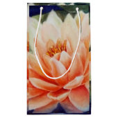 Petit Sac Cadeau Belle Fleur Nénuphar orange (Dos)