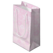 Petit Sac Cadeau Belle fleur rose romantique (Devant Angle)