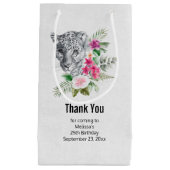 Petit Sac Cadeau Belle Tête de léopard en Merci d'aquarelle (Devant)