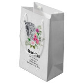 Petit Sac Cadeau Belle Tête de léopard en Merci d'aquarelle (Dos Angle)