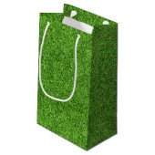 Petit Sac Cadeau Belle texture d'herbe verte de terrain de golf (Dos Angle)