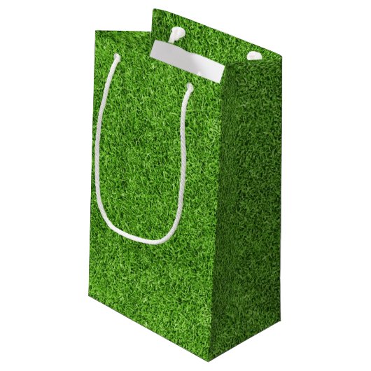 Petit Sac Cadeau Belle texture d'herbe verte de terrain de golf (Dos Angle)