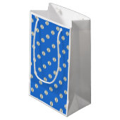 Petit Sac Cadeau Belles perles bleues (Devant Angle)