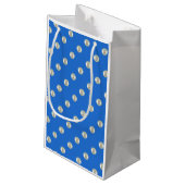 Petit Sac Cadeau Belles perles bleues (Dos Angle)