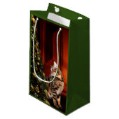 Petit Sac Cadeau Bengale Kitty Noël (Devant Angle)