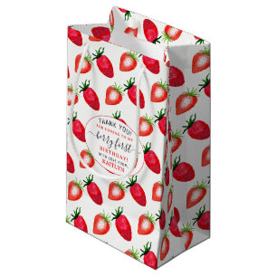 Petit Sac Cadeau Berry aux fraises sucrées Premier 1er anniversaire