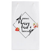 Petit Sac Cadeau Berry First | 1er anniversaire | fraise | Moderne (Dos)