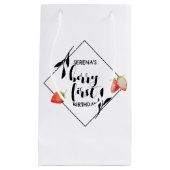 Petit Sac Cadeau Berry First | 1er anniversaire | fraise | Moderne (Devant)