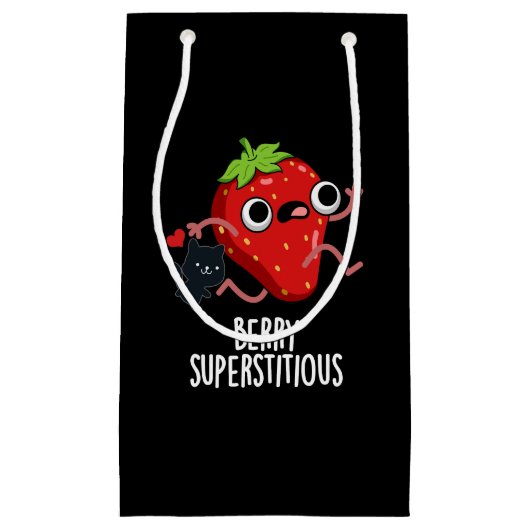 Petit Sac Cadeau Berry Superstitieux Fruit Pun Dark BG (Devant)