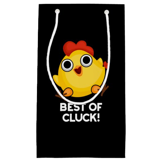 Petit Sac Cadeau Best Of Cluck Funny Chicken Pun Dark BG (Devant)