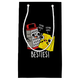 Petit Sac Cadeau Besties Funny Fromage Grater Pun Dark BG
