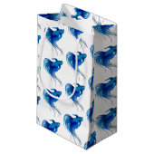 Petit Sac Cadeau Bêta bleu (Devant Angle)