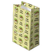 Petit Sac Cadeau Biche et Faon Jaune (Dos Angle)