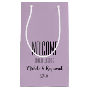 Petit Sac Cadeau Bienvenue à notre Mariage LAVENDER Cadeaux SMALL