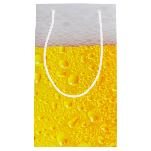 Petit Sac Cadeau Bière réaliste (Devant)