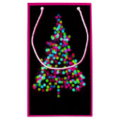 Petit Sac Cadeau Bijoux de Noël en rose (Dos)