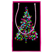 Petit Sac Cadeau Bijoux de Noël en rose (Devant)