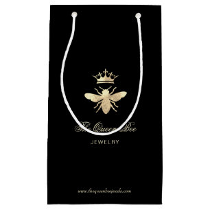 Petit Sac Cadeau bijoux en feuille d'or