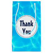 Petit Sac Cadeau Billard bleu clair Merci photo (Devant)