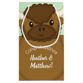 Petit Sac Cadeau Bison Buffalo Baby shower vert (Dos)