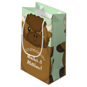 Petit Sac Cadeau Bison Buffalo Baby shower vert (Dos Angle)
