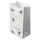 Petit Sac Cadeau Black Bow Elegant Whimsical Thank You (Devant Angle)