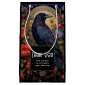 Petit Sac Cadeau Black Raven Dark Gothic Party Merci (Devant)