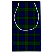 Petit Sac Cadeau Black Watch Tartan bleu vert Plaid (Dos)