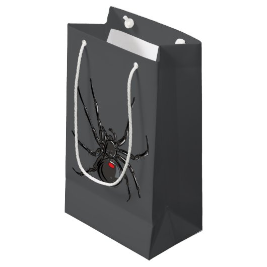 Petit Sac Cadeau Black Widow Spider Dessin original (Devant Angle)