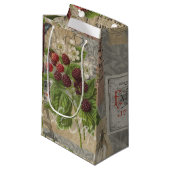 Petit Sac Cadeau Blackberries Floral Garden Flower Papillon Art (Devant Angle)