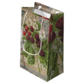 Petit Sac Cadeau Blackberries Floral Garden Flower Papillon Art (Dos Angle)