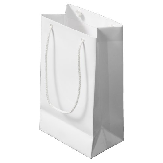 Petit Sac Cadeau Blanc (Devant Angle)