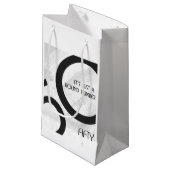 Petit Sac Cadeau Blanc 50 Décennie Anniversaire (Devant Angle)